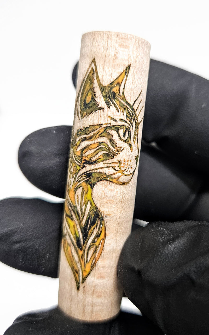 Laser Engraved Tribal Cat Blank